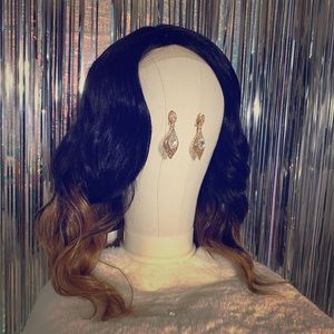 Lace front wig big curl